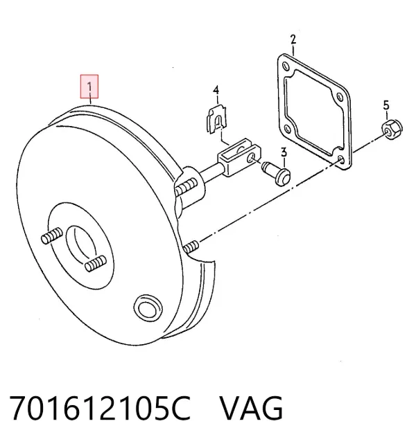 Усилитель тормозов 701612105C VAG
