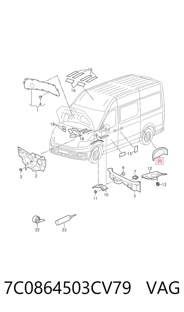  7C0864503CV79 VAG