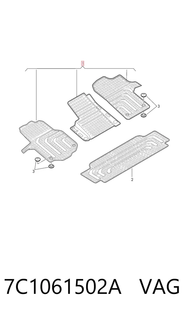 Передние коврики 7C1061502A VAG