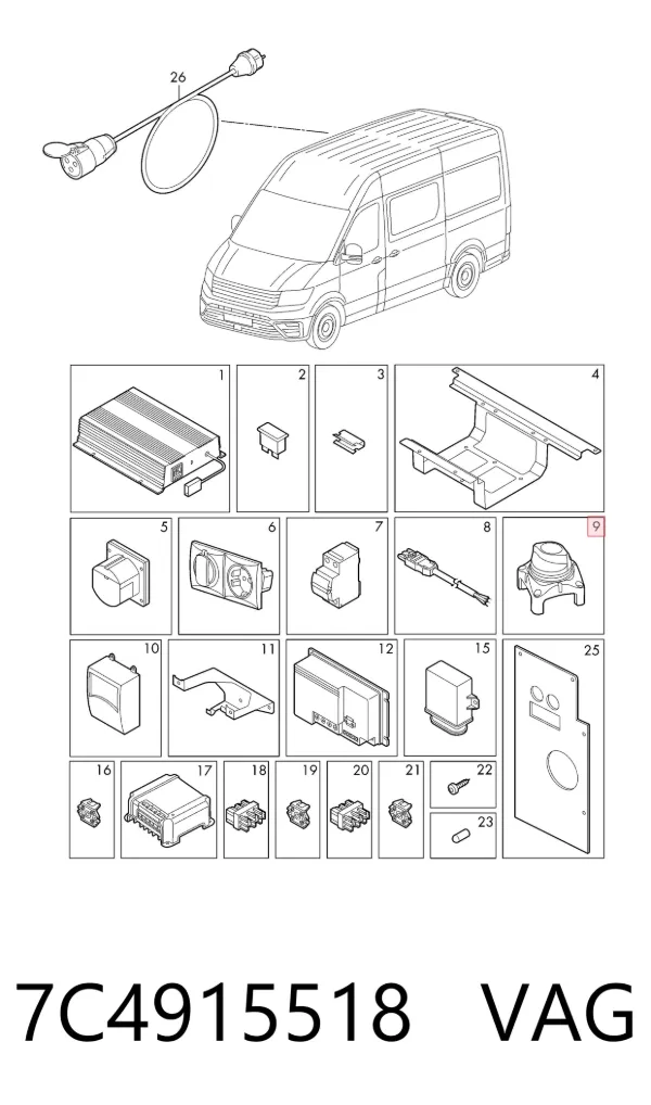 Выключатель массы 7C4915518 VAG
