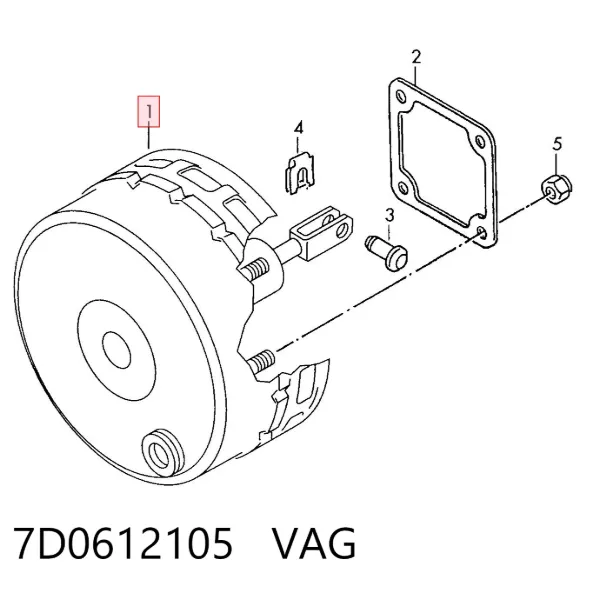 Усилитель тормозов 7D0612105 VAG