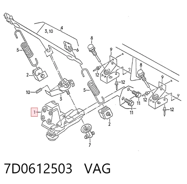 Регулятор давления тормозов 7D0612503 VAG