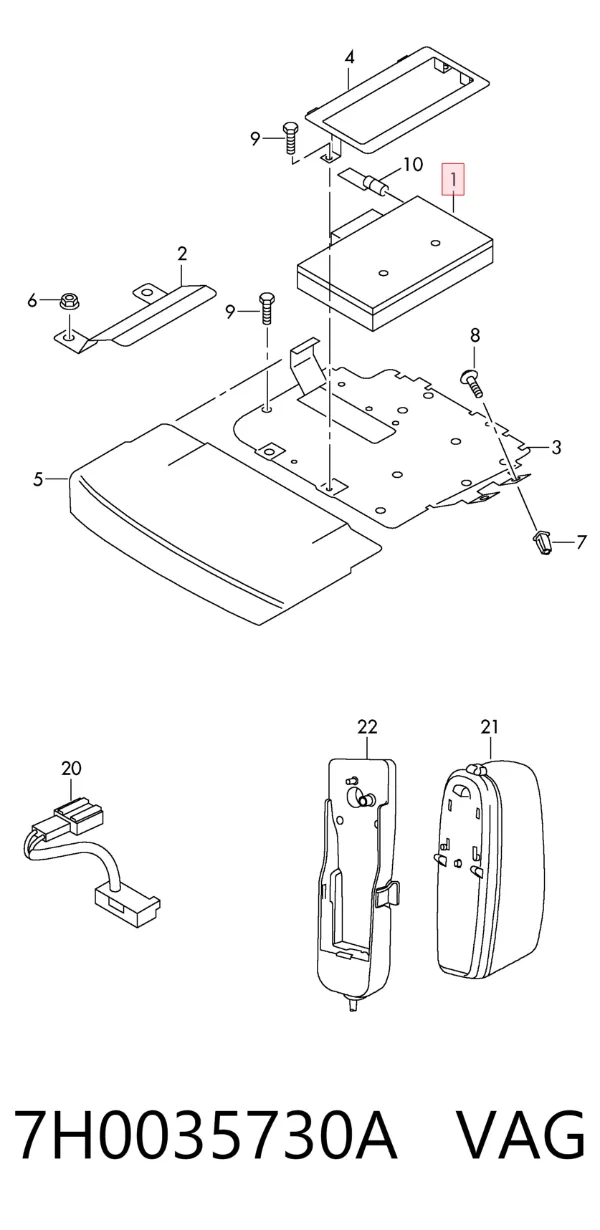 Блок управление Bluetooth 7H0035730A VAG