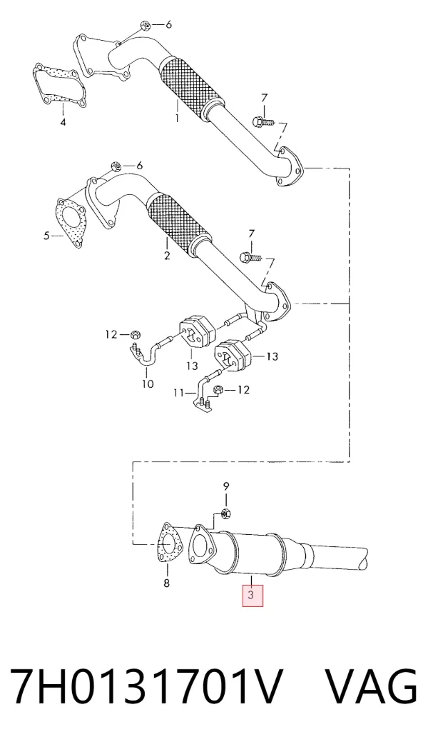 Катализатор 7H0131701V VAG