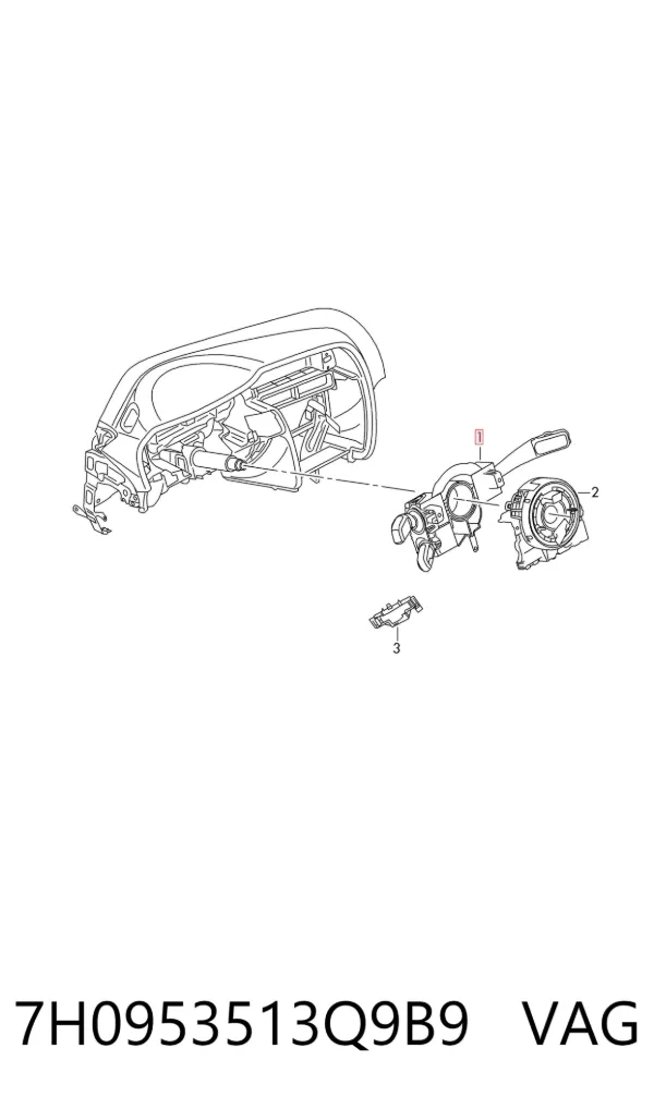 Подрулевой переключатель 7H0953513Q9B9 VAG