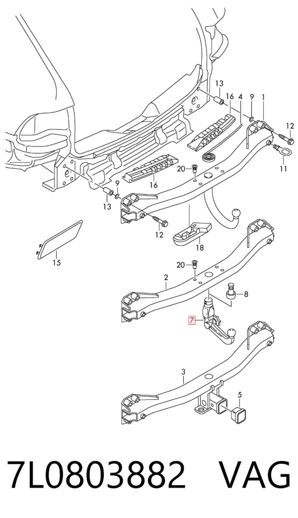 Фаркоп 7L0803882 VAG