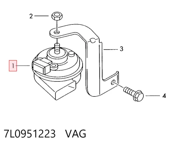 Звуковой сигнал 7L0951223 VAG
