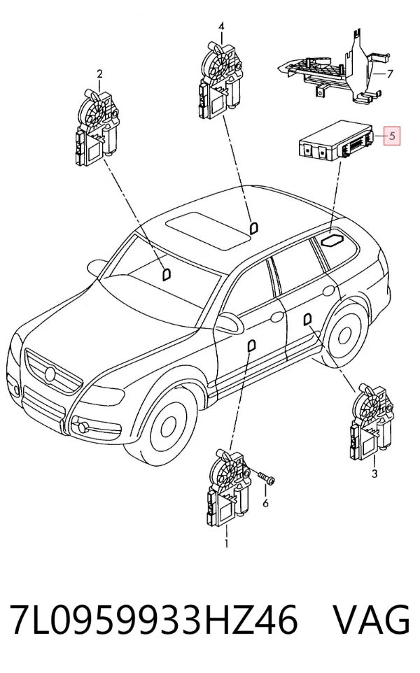 Блок комфорта 7L0959933HZ46 VAG