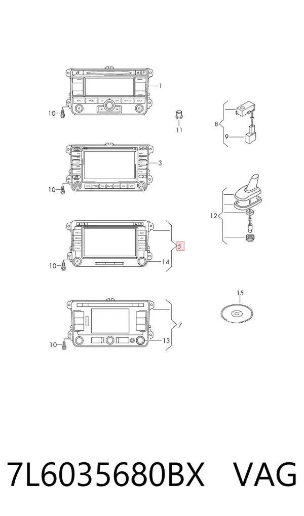Магнитола 7L6035680BX VAG