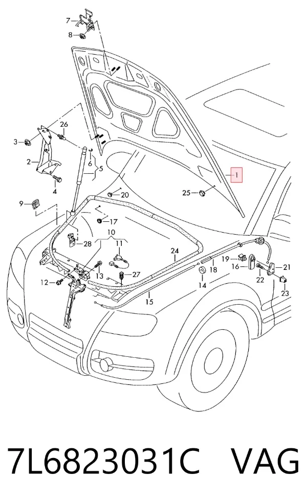 Капот 7L6823031C VAG