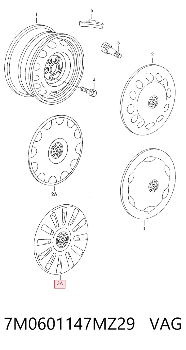 Колпаки 7M0601147MZ29 VAG