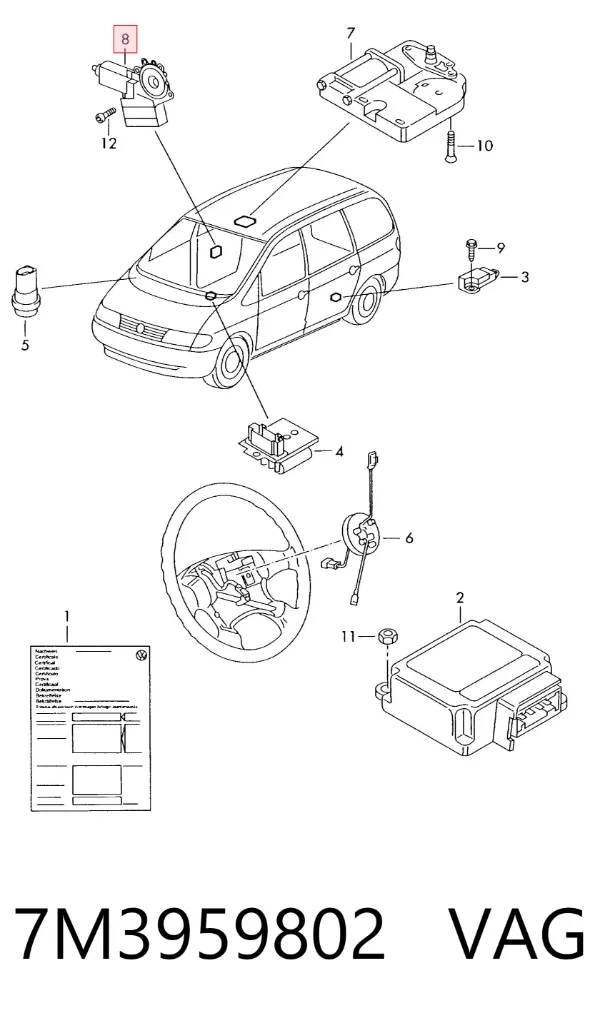 Мотор стеклоподъемника двери передней правой 7M3959802 Ford