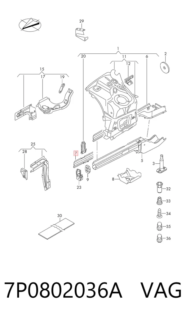  7P0802036A VAG