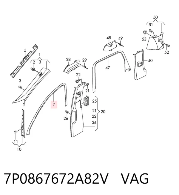  7P0867672A82V VAG