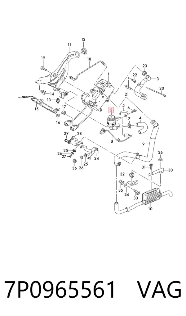 Дополнительная помпа 7P0965561 VAG