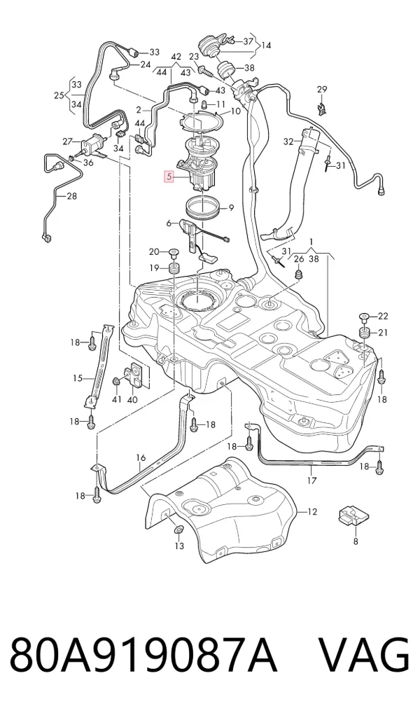 Бензонасос 80A919087A VAG