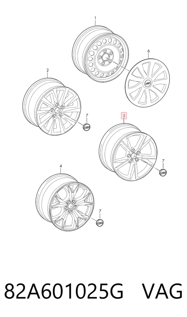 Диски колесные 82A601025G VAG