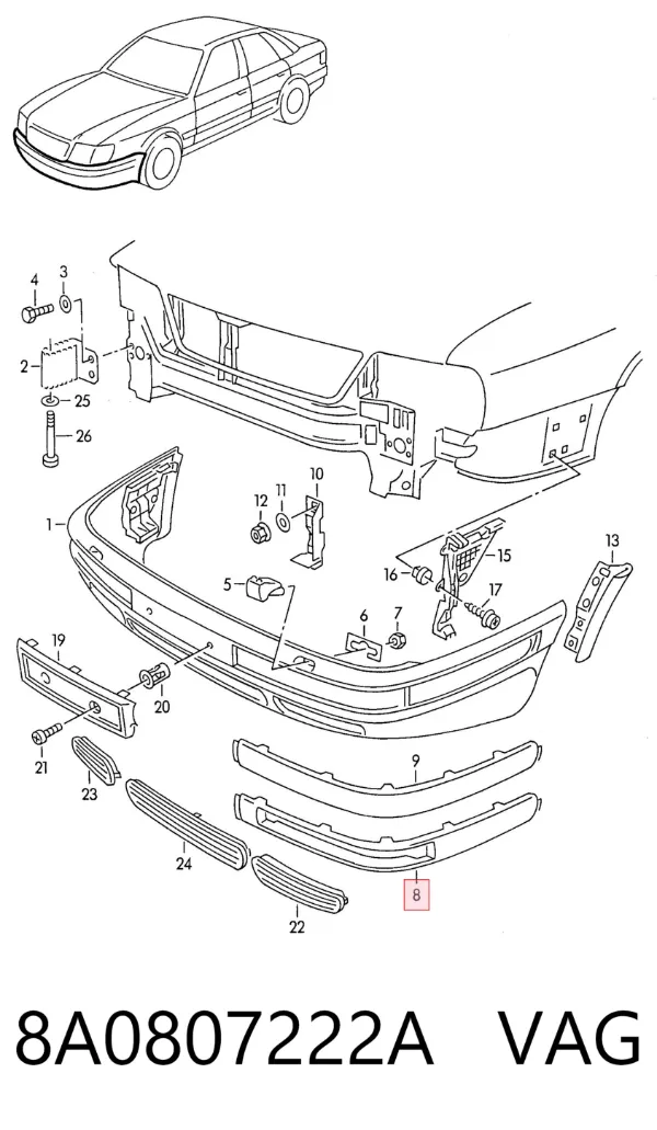  8A0807222A VAG