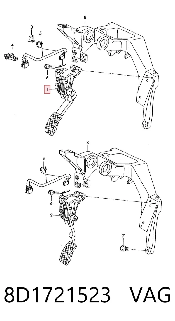Педаль газа Audi A6 C5