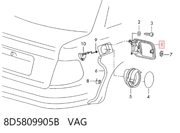 Лючок бензобака 8D5809905B VAG