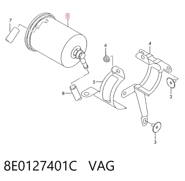 Топливный фильтр 8E0127401C VAG