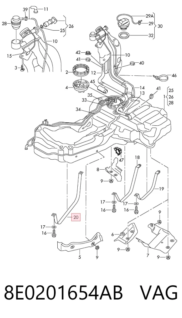  8E0201654AB VAG