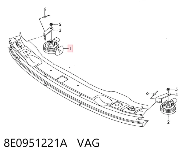 Звуковой сигнал 8E0951221A VAG