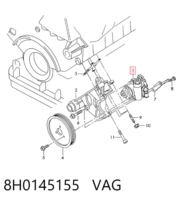 Насос ГУР 8H0145155 VAG
