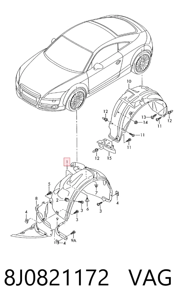 Подкрылок передний правый 1351FP2T Polcar