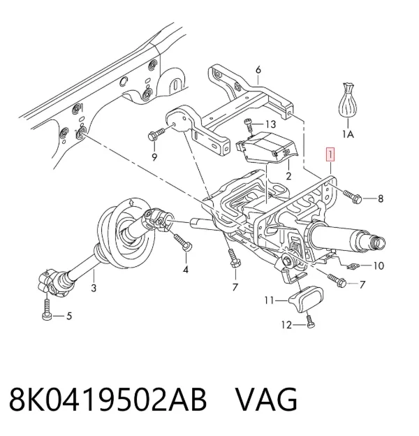 Рулевая колонка 8K0419502AB VAG