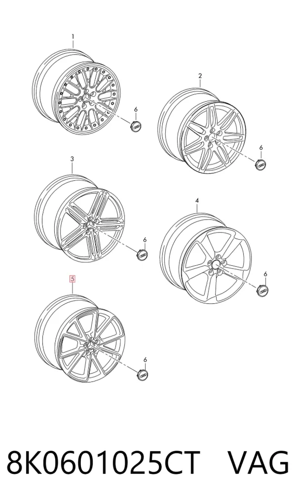 Диски колесные 8K0601025CT VAG