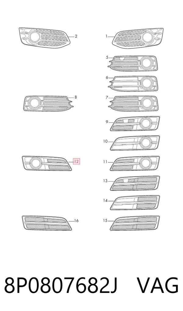  8P0807682J VAG