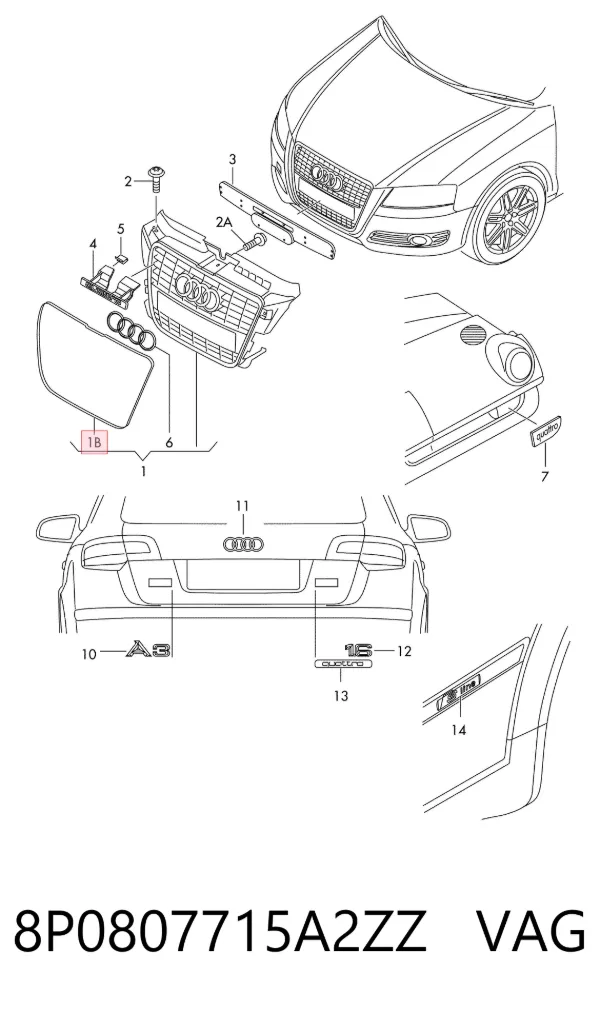  8P0807715A2ZZ VAG