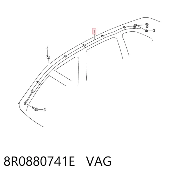 Шторка боковая, левая 8R0880741E VAG