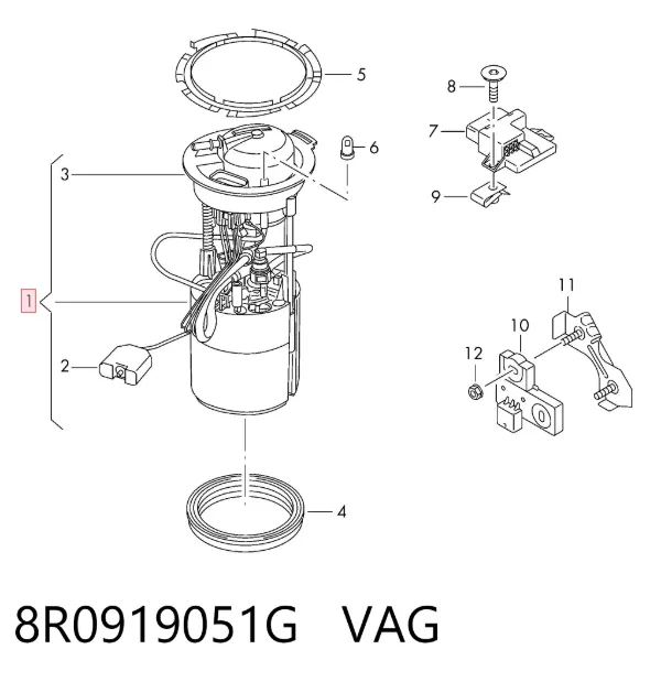 Бензонасос 95B919051A Porsche