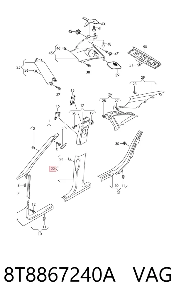  8T8867240A VAG