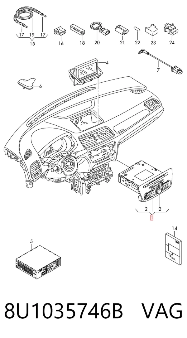 Магнитола 8U1035746B VAG