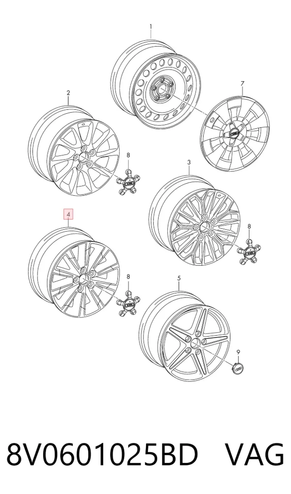 Диски колесные 8V0601025BD VAG