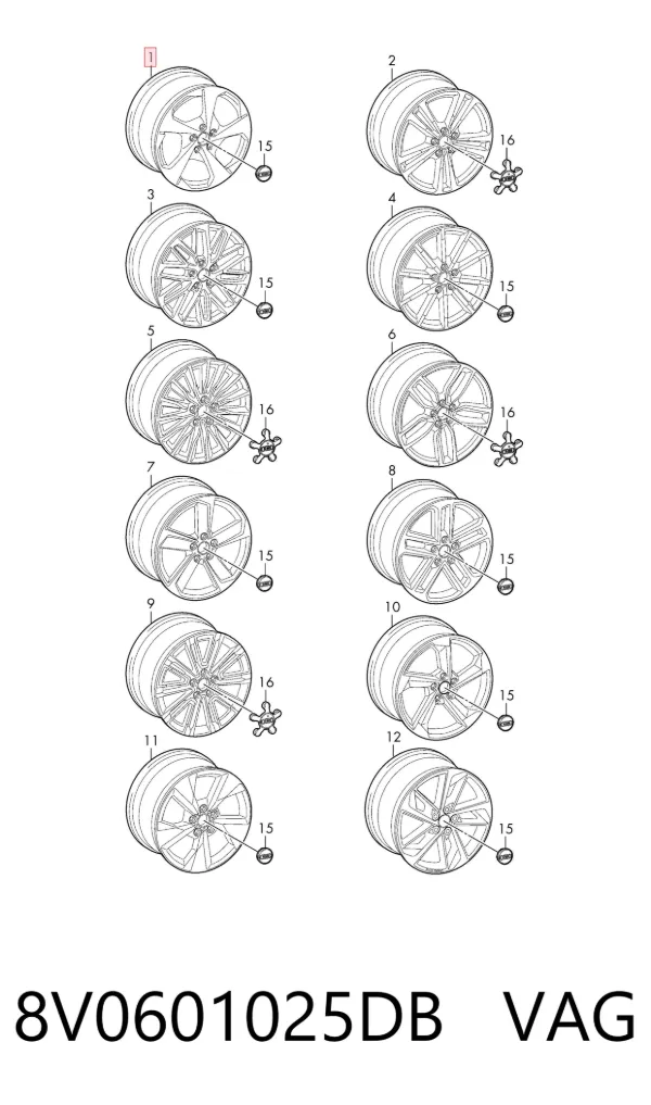 Диски колесные 8V0601025DB VAG