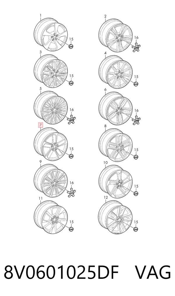 Диски колесные 8V0601025DF VAG