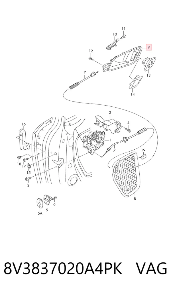  8V3837020A4PK VAG