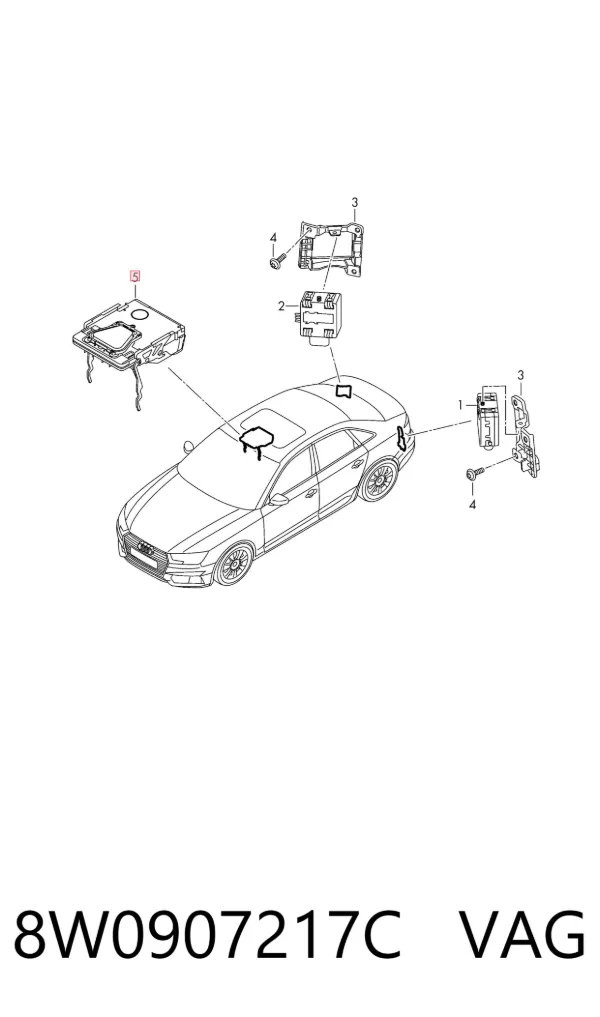 Камера заднего вида 8W0907217C VAG