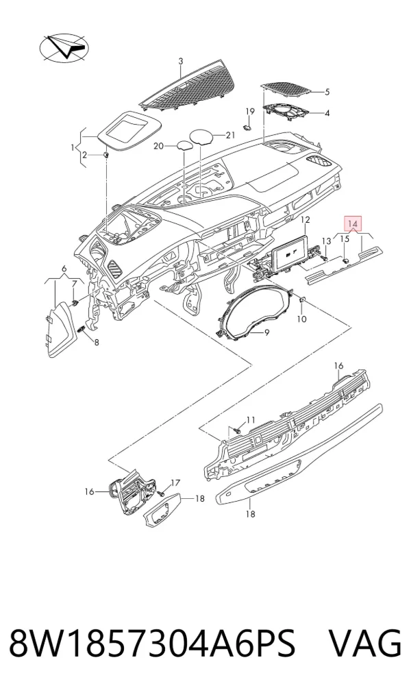  8W1857304A6PS VAG