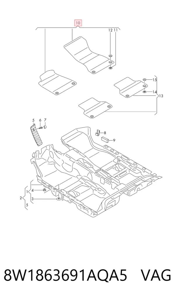 Коврики 8W1863691AQA5 VAG