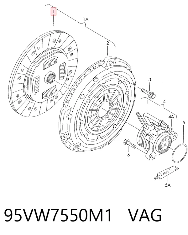 Диск сцепления 95VW7550M1 VAG