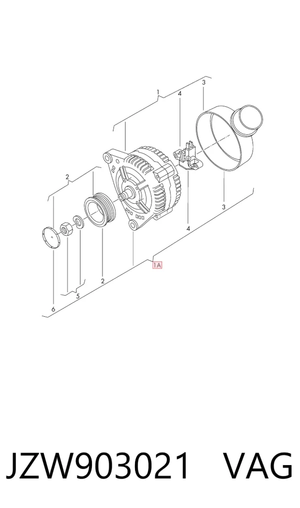 Генератор JZW903021 VAG