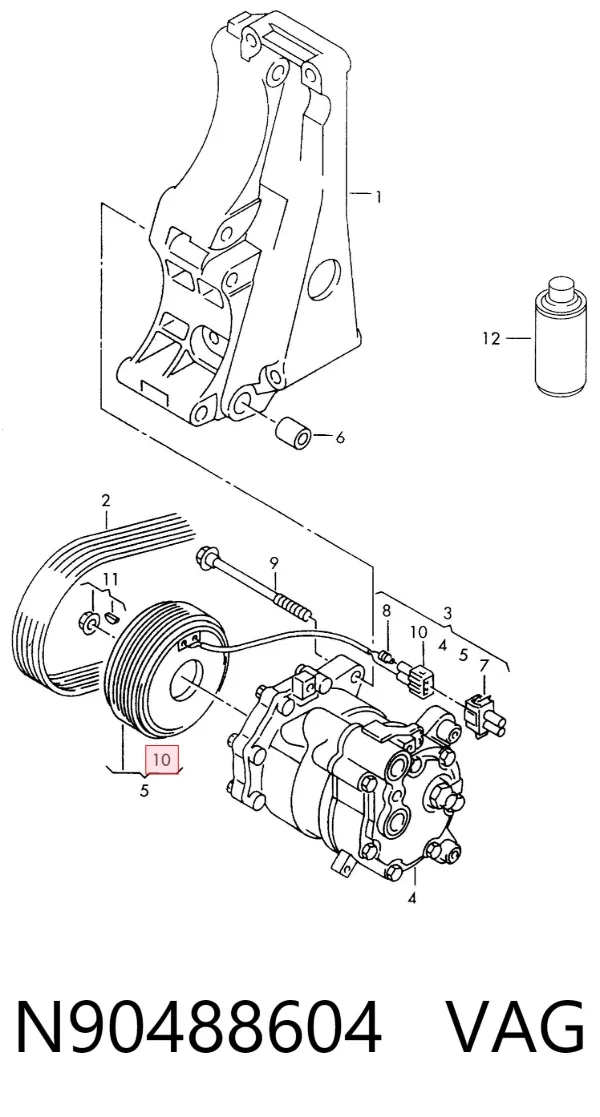 Жгут проводов салона N90488604 VAG