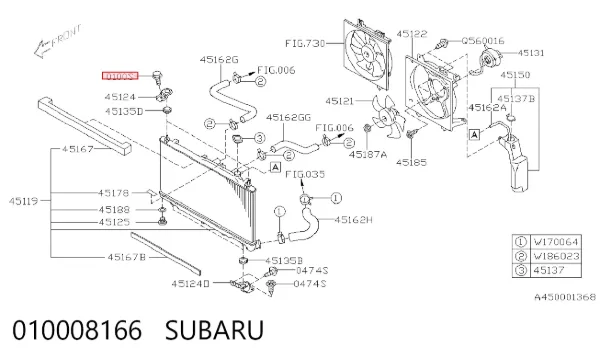  010008166 Subaru