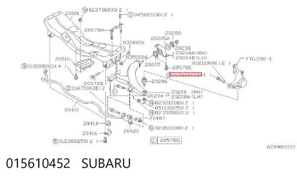  015610452 Subaru