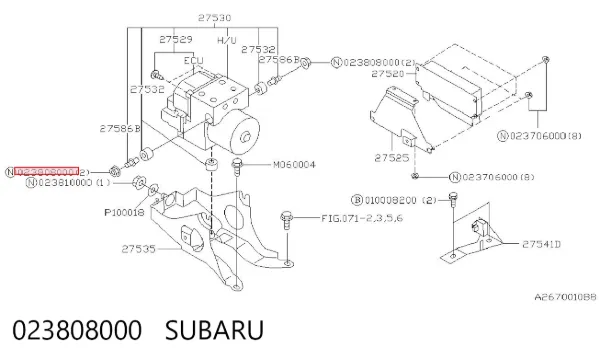  023808000 Subaru